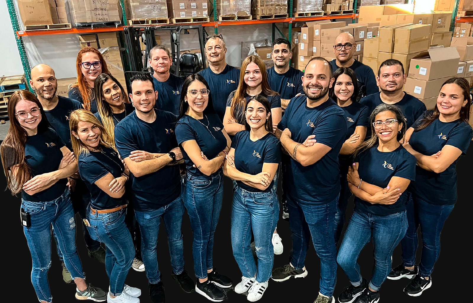 The DC Company LLC team at their wholesale distribution warehouse in Orlando, Florida
